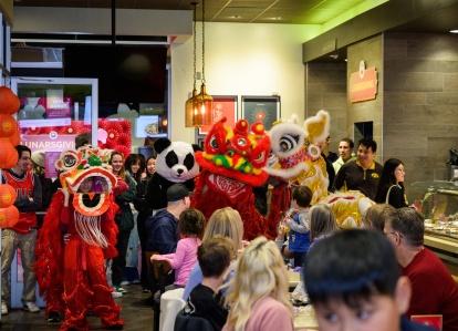 Lunar New Year Celebration at Panda Express with Lion Dance