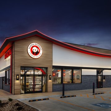 Dripping Springs Panda Express Exterior Night