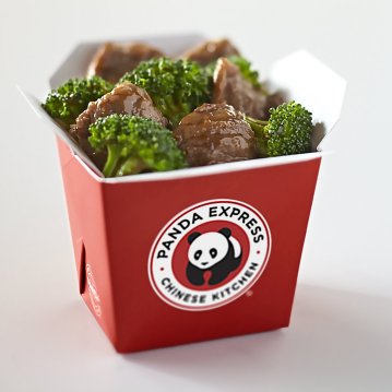 Panda Express Broccoli Beef Takeout Box