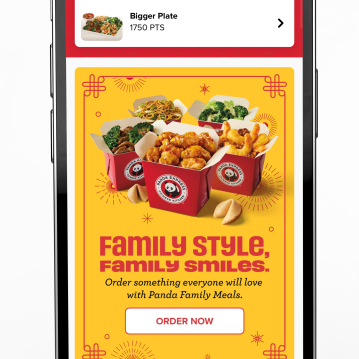 Panda Express Mobile App Home Screen